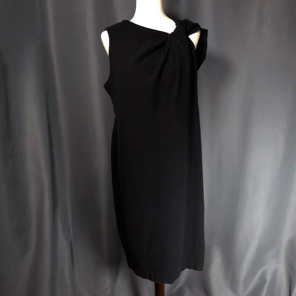 Jason Wu x Eloquii Twist Gathered Shoulder Sheath Single Sleeve Midi Dress Sz 16